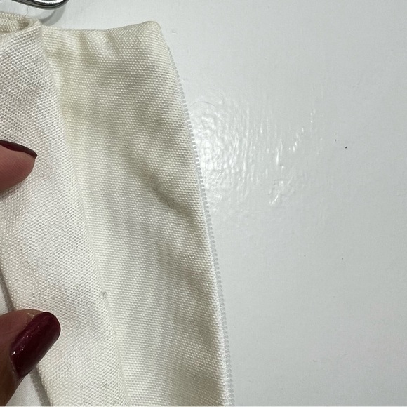 Talbots 10 White Flags Side Zip Pleated Cotton Casual Office Preppy Mini Skirt - Picture 5 of 5